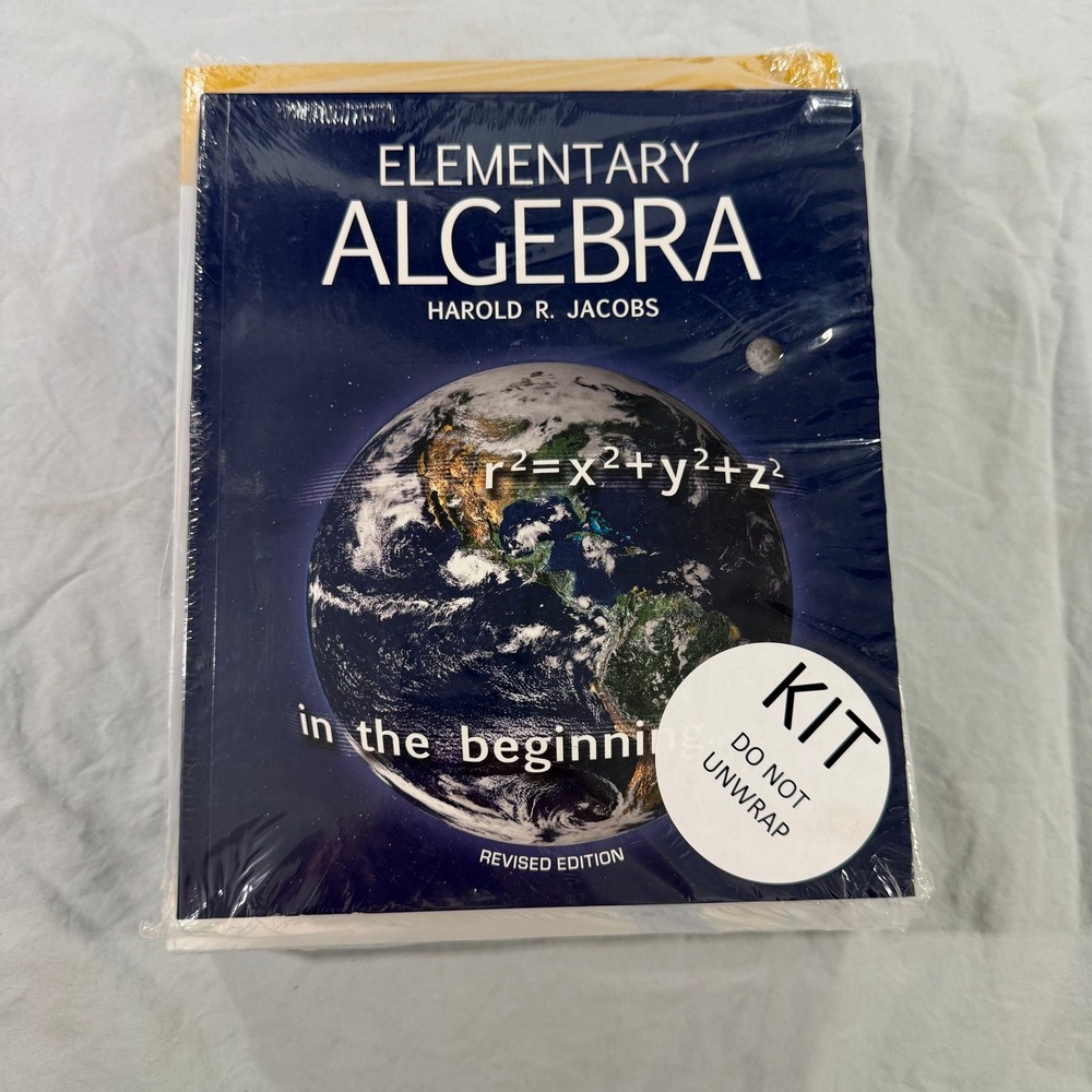 Harold R Jacobs Elementary Algebra Revised Edition Kit Master Books 3-Book Set